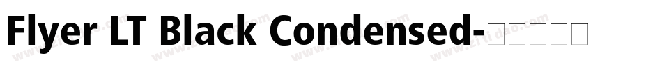 Flyer LT Black Condensed字体转换